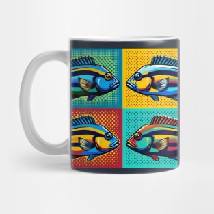 Pop Bluestreak Cleaner Wrasse Art - Trendy Marine Life Mug